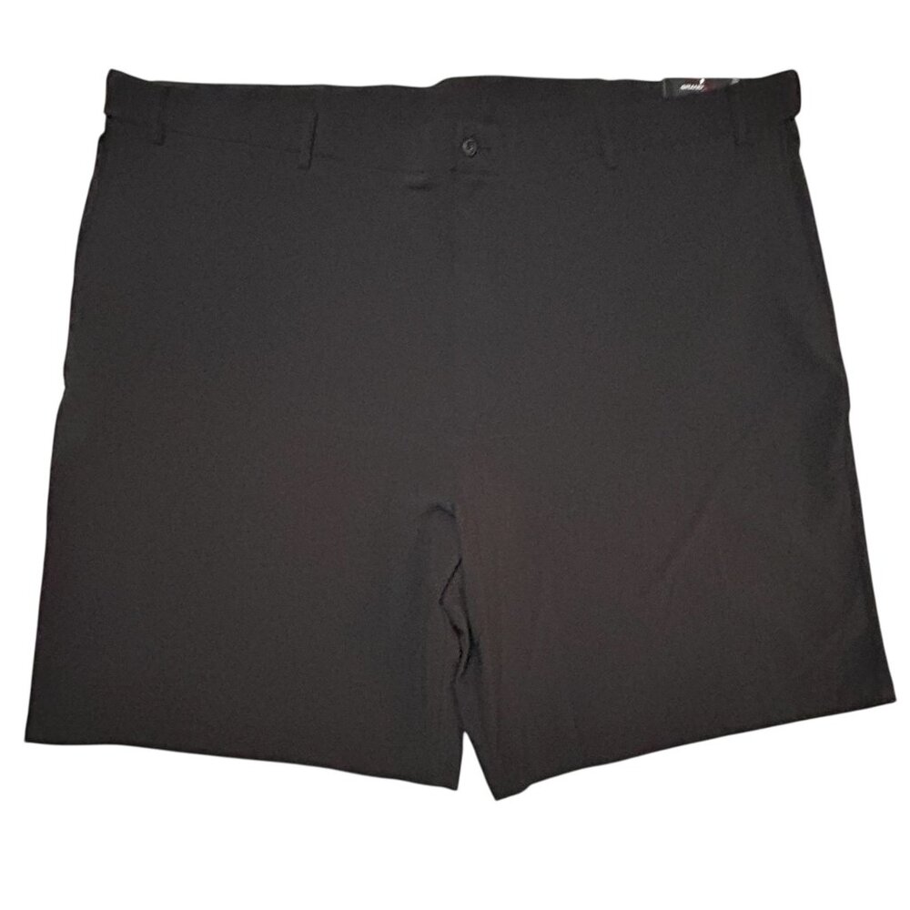 Grand Slam Men's Big Tall Size 54 x 10" inseam Flat Front Golf Shorts Black NWT